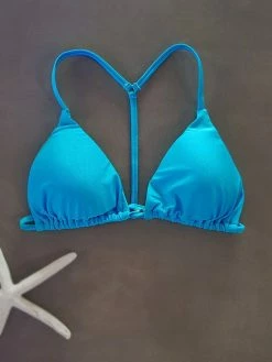 Dollboxx Bambi Y Back String Bikini Top - Blue