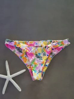 Dollboxx Betty Cheeky Bikini Bottom - Flamingo Dance