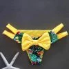 Dollboxx Cheeky Bow Brazilian Bikini Bottom - Maui/Yellow