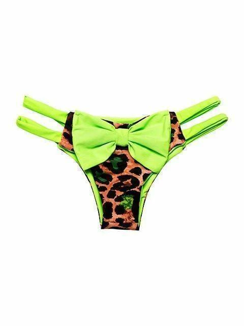 Dollboxx Cheeky Bow Brazilian Bikini Bottom - Safari 2 Dollboxx Cheeky Bow Brazilian Bikini Bottom - Safari - Image 2
