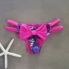 Dollboxx Cheeky Bow Brazilian Bikini Bottom - Tropicana/Pink