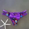 Dollboxx Cheeky Bow Brazilian Bikini Bottom - Tropicana/Purple