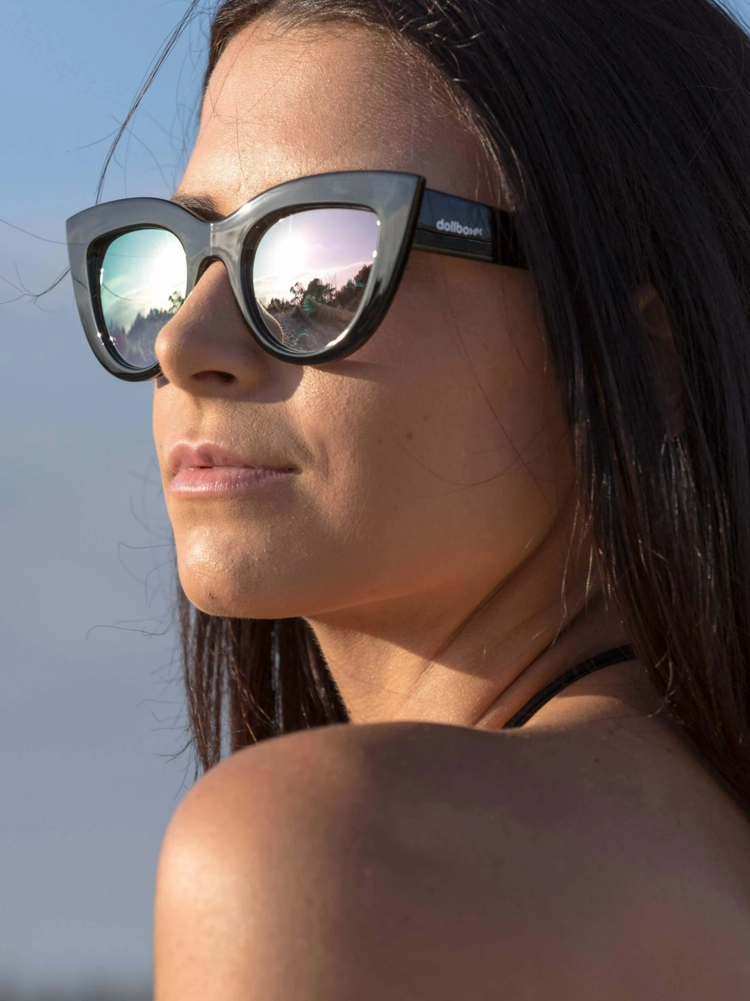 Dollboxx Chloe - Black Pink Rose Sunglasses 7 Dollboxx Chloe - Black Pink Rose Sunglasses - Image 7