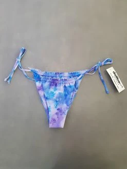 Dollboxx Drawstring Itsy Bikini Bottom - Tie Dye Blue