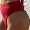 Dollboxx Juicy High Waisted Bikini Bottom - Red