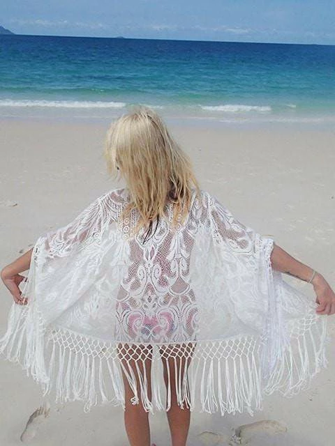 Dollboxx Lace Kimono - White 5 Dollboxx Lace Kimono - White - Image 5