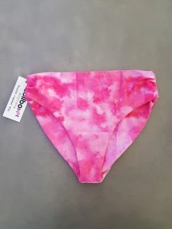 Dollboxx Mami High Waisted Bikini Bottom - Tie Dye Pink