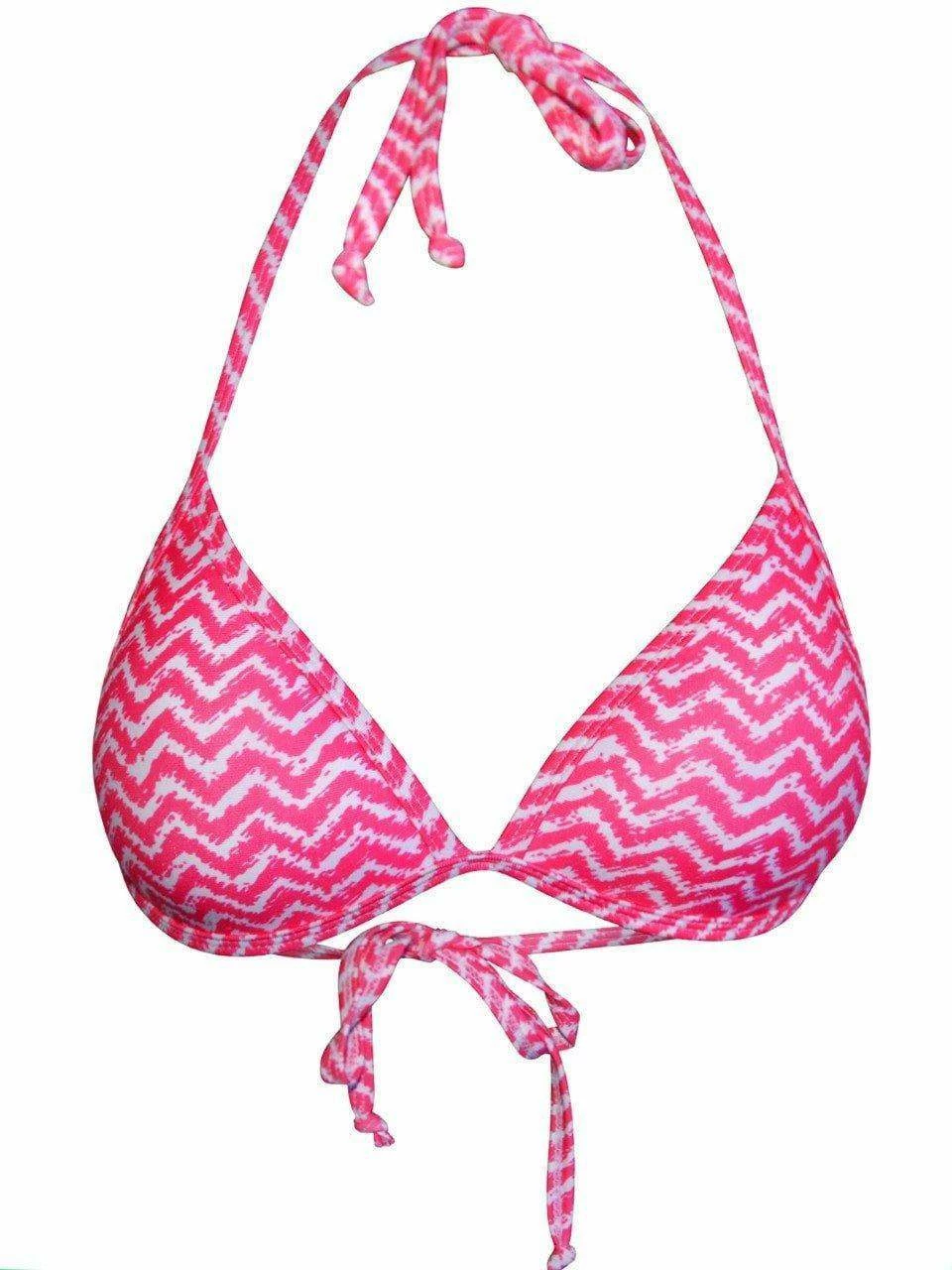 Dollboxx Mega Boost Bikini Top - Chevron Waves Pink 9 Dollboxx Mega Boost Bikini Top - Chevron Waves Pink - Image 9