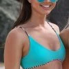 Dollboxx Reversible Adjustable Bralette Bikini Top - Monochrome / Blue