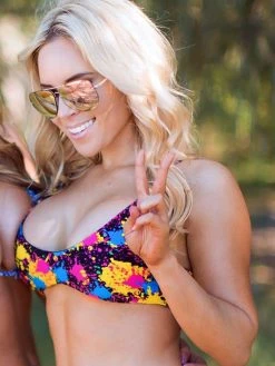 Dollboxx Reversible Adjustable Bralette Bikini Top - Paint Splash -Dollboxx Import Shop Reversible Adjustable Bralette Bikini Top Paint Splash Swimwear dollboxx 8 cca7748b 879d 4ffd a5a9 335a7129e208