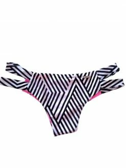 Dollboxx Reversible Cheeky Scrunch Bum Bikini Bottom - Monochrome / Pink -Dollboxx Import Shop Reversible Cheeky Scrunch Bum Bikini Bottom Monochrome Pink Swimwear dollboxx 4 6198a86a 28ff 45da b4f6 c0fc15e78d51