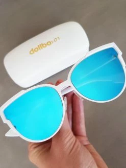 Dollboxx Slay White Luxe - Blue/Aqua Sunglasses -Dollboxx Import Shop Slay White Luxe BlueAqua Sunglasses Sunglasses dollboxx 5