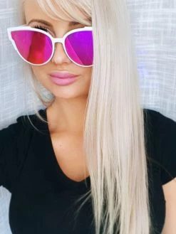 Dollboxx Slay White Luxe - Pink/Orange Sunglasses -Dollboxx Import Shop Slay White Luxe PinkOrange Sunglasses Sunglasses dollboxx 26 8835d1c0 11d8 4fae 8824 6c226549fe39