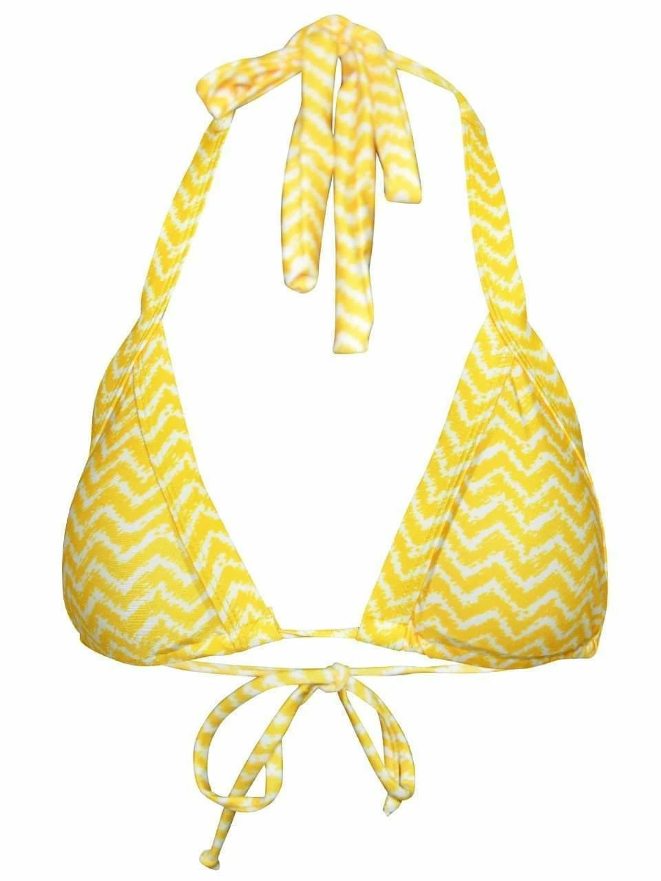 Dollboxx Slide Triangle Bikini Top - Chevron Waves Yellow 24 Dollboxx Slide Triangle Bikini Top - Chevron Waves Yellow - Image 24