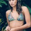 Dollboxx Slide Triangle Bikini Top - Reggae